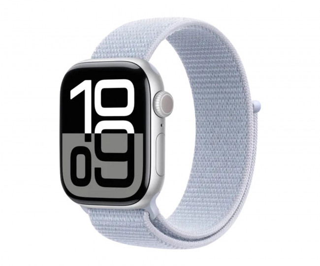 Apple Watch Series 10 GPS 42mm Silver Aluminum Case w. Blue Cloud Sport Loop (MWWD3) б/в